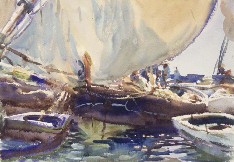 John Singer Sargent Melon Boats Spain oil painting art